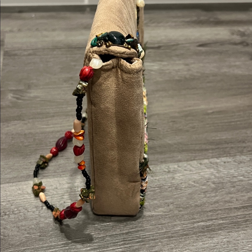 Mary Frances Embroidered and Beaded Suede Shoulder Bag - Picture 8 of 11